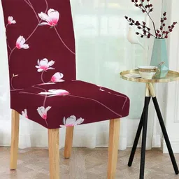 Aura 6-Pcs Red Printed Stretchable Chair Covers-image-59