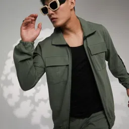 Campus Sutra Green Regular Fit Co-Ord Set image 4