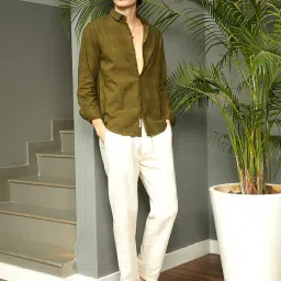 Campus Sutra Green Regular Fit Shirt image 4