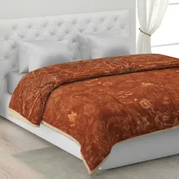 Monte Carlo Brown Polyester 950 GSM Double Bed Winter Blanket image 4