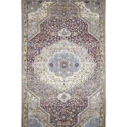 Obsessions Light Purple Medallion Neo Classical Carpet - Large image 2