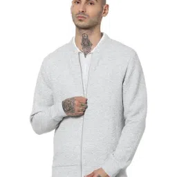Jack & Jones Light Grey Melange Slub Sweatshirt-image-51