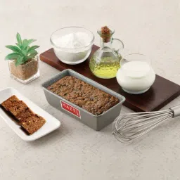 HAZEL Grey Aluminium Bread Loaf Baking Tin - Set of 1-image-58