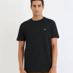 GANT Black Regular fit Solid T-Shirt-image-35
