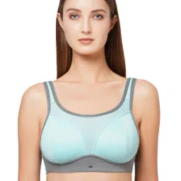 Soie Blue Full Coverage Padded Sports Bra-image-9