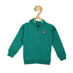 Allen Solly Junior Green Solid Sweatshirt-image-10