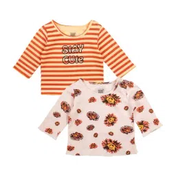 Mee Mee Kids Multicolor Cotton Printed Tops - Pack of 2-image-33
