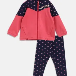 Chicco Kids Pink & Blue Printed Full Sleeves Jacket Set-picture-35