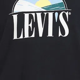 Levi's Navy Cotton Relaxed Fit Graphic Top image 4