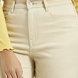 Levi's Cream Wide Leg Jeans image 4
