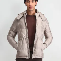 U.S. Polo Assn. Denim Co. Beige Regular Fit Quilted Hooded Jacket image 4