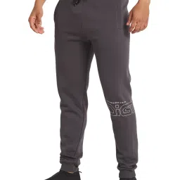 Octave Grey Polyester Regular fit Solid Track Pants image 4