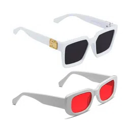 Arzonai Unisex Pack of 2 Rectangle Sunglasses COMBO-2793-Multicolor-image-20