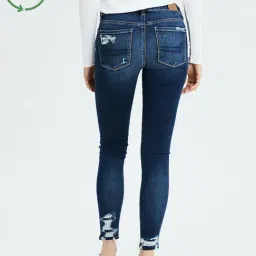 American Eagle Outfitters Blue Heavily Washed Jeans image 2