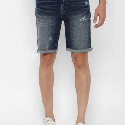 American Eagle Blue Regular Fit Denim Shorts-picture-39