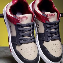 Asian Men's Beige Casual Sneakers-picture-2
