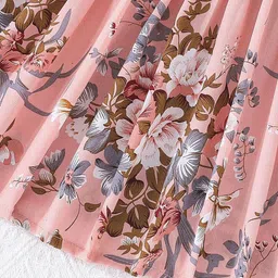 INCLUD Girls Floral PrintOne Shoulder Fit & Flare Dress image 5