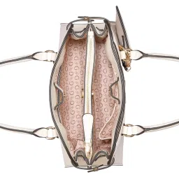 Guess Stone Printed Lawndale Satchel Bag With Pouch image 4