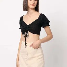 VASTRADO Black Textured Top image 4