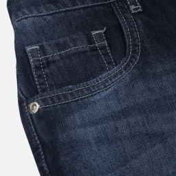 Gini & Jony Kids Navy Cotton Regular Fit Bermuda image 4