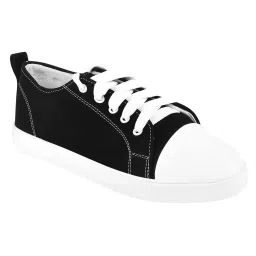 Shoetopia Kids Black & White Casual Sneakers image 4