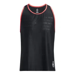 Under Armour Black Slim Fit Printed Tank Tee image 4