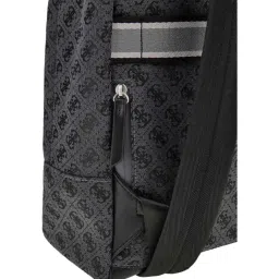 Guess Coal & Black Milano Compact Self Design Backpack image 4