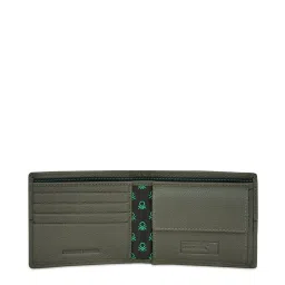 United Colors of Benetton Ivano Olive Leather Solid Bi-Fold Wallet image 4
