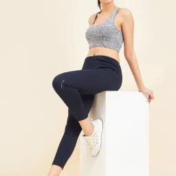 Sweet Dreams Navy Mid Rise Sports Tights image 4