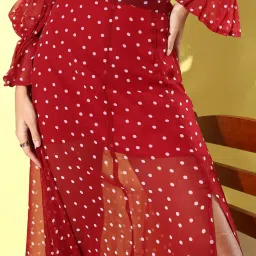 Anvi Be Yourself Red Printed A-Line Skirt image 4