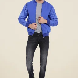 Campus Sutra Blue Solid Jacket image 1