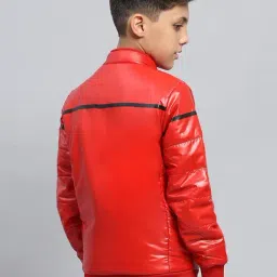 Monte Carlo Boys Red Polyester Blend Solid Jacket image 2