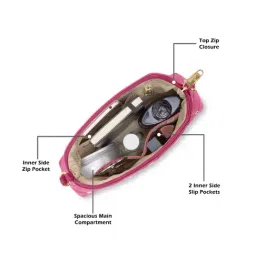 LAVIE Signature Pink Quilted Sling Handbag image 5