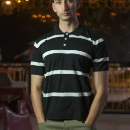 Odette Franco Black Cotton Rib Jersey Printed T-Shirt-image-8