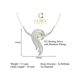 Clara Zoe 92.5 Sterling Silver Pendant with Chain image 4