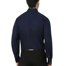 Van Heusen Navy Cotton Regular Fit Shirt image 2