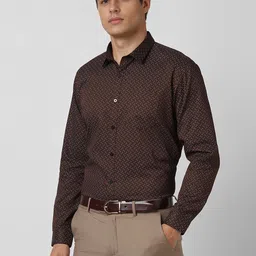 van heusen V Dot Men Spread Collar Geometric Printed Cotton Formal Shirt image 5