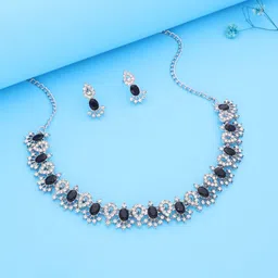 Anouk Silver-Plated American Diamond Studded Jewellery Set-picture-19