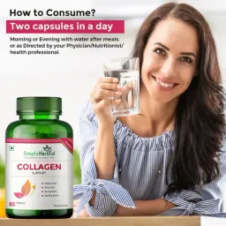 Simply Herbal Plant Based Collagen Builder Capsules with Biotin & Vitamin C for Hair & Skin - 1000mg image 5
