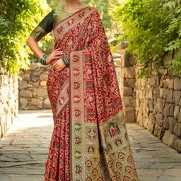 Mitera Ethnic Motifs Zari Paithani Saree-picture-20