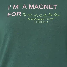 Van Heusen Green Cotton Printed T-Shirt image 5