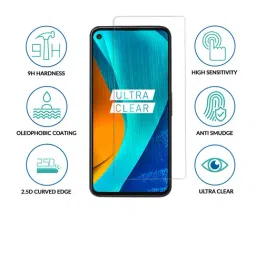 Sprig Tempered Glass Guard for Oppo A96 (Pack of 1) image 4