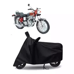 Auto Pearl Bike Cover for Royal Enfield Machismo 350 (Black)-picture-36