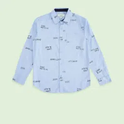 Pantaloons Junior Baby Blue Cotton Printed Full Sleeves Shirt-picture-38