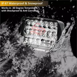 SHOP4U Waterproof High Power 21 Led White Bar Fog Light Pack of 2 for Off-Roading & Highway Driving for Car/Truck/Auto/Van image 2