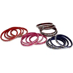SOMIL Set Of 20 Glass Bangles-image-22