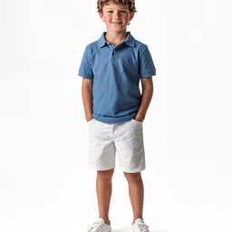Primo Gino Cotton ElastaneKnee Length Chino Shorts - White-picture-24