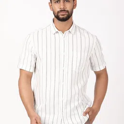 Indian Terrain Striped Spread Collar Classic Slim Fit Shirt-picture-16