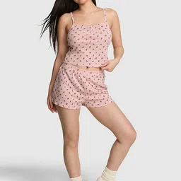 Victoria's Secret Women Printed Lounge Shorts with Slip-On Closure-image-9