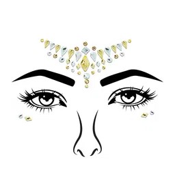 Comet Busters Face Jewels Party Temporary Sticker Bindi image 2